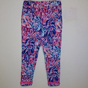 Simply Southern Large Rainforest Palms Cropped Pant-Tassel Fringe-Pockets